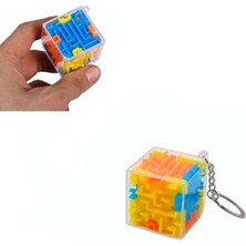 Orevio 3D Küp Labirent Anahtarlık, 3,7 cm x 3,7 Cm, 1 Adet, PRS-1519-R