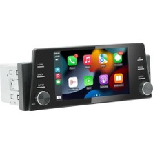Orevio Tek Din Android Multimedya Sistemi, 5.5 Inç Dokunmatik Ekran, Carplay, Bluetooth, Navigasyon, Geri Görüş Kamera Desteği