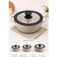Orevio Tencere, %100 Silikon Kapağı 26-28-30 cm Uyumlu Universal Cam Kapak Sızdırmaz Isıya Dayanıklı Bpa Içermez