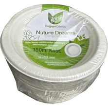 Orevio Roll-Up Nature Ekolojik Karton Kağıt Tek Kullanımlık Çorba Kasesi; 400 Cc, 50 Adetlik 1 Paket