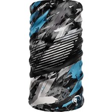 Orevio Extreme Dijital Desing Seamless +Uv Mavi Renkli Desenli Boyunluk Bandana Buff Saç Bandı Maske Balaklava Toka