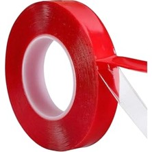 Orevio Çift Taraflı Silikon Bant Montaj Bandı Şeffaf 18 mm x 2 Metre Güçlü Çok Amaçlı Yapıştırıcı 1 Adet