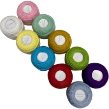 Orevio Koton Perle No 8 Etamin Nakış Ipi 10'lu Set