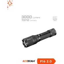 Acebeam P16 2.0  3000 Lümen 543 Metre Taktik El Feneri