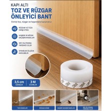 Deyhome 3 Metre Kapı Altı Rüzgâr Kesici Şerit Bant 3.5cm Kendinden Yapışkanlı Toz ve Haşere Önleyici Silikon Kauçuk Bant