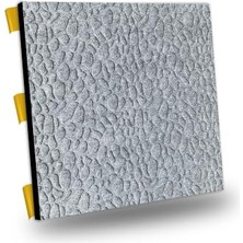 Orevio Kendinden Yapışkanlı Akustik Ses ve Isı Yalıtım Paneli Keçe Dekota Leopar Desenli Açık Gri 49X49 cm (1 Adet (0,24 M²))