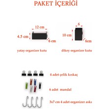 CATCHME Siyah Aksesuar Seti Tel Pano Metal Pano Için