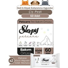 Orevio Petcare 2X30 Adet Pet Bakım Örtüsü + 2X60 Evcil Hayvan Islak Havlusu