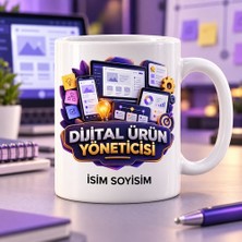 Ajans 313 Dijital Ürün Yöneticisi Kupa Bardak Ekran ve Fikir Simgeli Tasarım