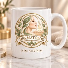 Dermatolog Kupa Bardak Yüz Profili ve Yaprak Desenli