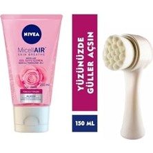 Orevio Micellar Gül Suyu Içeren Makyaj Temizleme Jeli 150 ml ve Fluweel Yüz Temizleme Fırçası