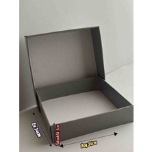 Rass E-Ticaret Karton Kutusu 34*34*5cm 3 Adet Gümüş Yaldız Hediyelik Eşya Kutusu