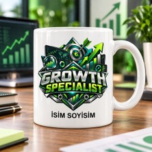 Ajans 313 Büyüme Uzmanı Kupa Bardak Yeşil Hedef ve Yükselen Grafik Desenli