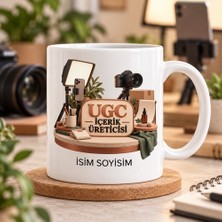 Ajans 313 Ugc Içerik Üreticisi Kupa Bardak Kamera ve Çekim Düzeni Desenli