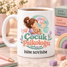 Çocuk Psikoloğu Kupa Bardak Oyuncak Ayı ve Yapboz Desenli