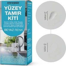 Orevio Seramik, Akrilik, Porselen, Kuvars, Granit, Fayans, Mermer Için Yüzey Tamir Kiti (Beyaz)