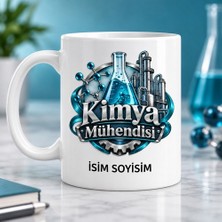 Kimya Mühendisi Kupa Bardak Molekül ve Laboratuvar Kabı Tasarımı