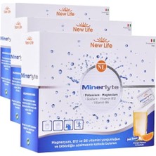 Orevio Minerlyte; Magnezyum Sitrat, Potasyum, Sodyum, B6 ve B12 Vitamini, Elektrolit Çözeltisi, 12 Saşe (3 Paketi)