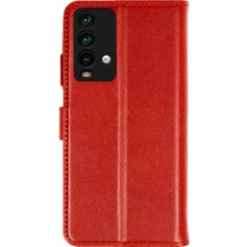 A-Luxe Xiaomi Redmi 9t Trend S Plus Kapaklı Kılıf - Kırmızı