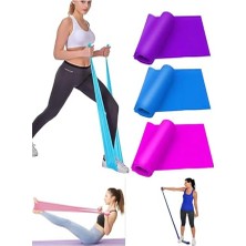 Orevio Pilates Direnç Lastiği Seti; 3 Adet, 90X7,5 Cm, Farklı Dirençte