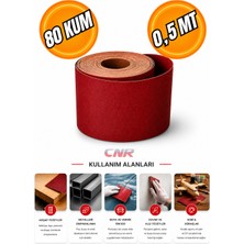 Cnr Zımpara 80 Kum Rulo Zımpara - 0,5 Metre | Ahşap ve Metal Yüzeyler Için Aşındırıcı Zımpara