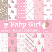 Orevio Kız Bebek Temalı Scrapbook Kâğıdı