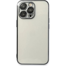 Marsilyan™- Apple Iphone 13 Pro Max Kılıf Razer Lensli Silikon - Siyah
