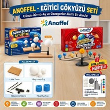 Anoffel Güneş Dünya ve Ay Modeli ve Gezegenler Güneş Sistemi Modeli 2'li Set