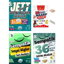 Ünlüler Karması 5.sınıf Sosyal Jett Fasikül-Sempatik Soru Bankası-Kazanım Deneme+Telefon Tutucu+Maarif Defteri