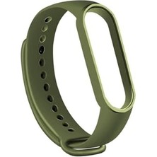 Orevio Xiaomi Mi Band 7 Uyumlu Koyu Yeşil Mat Silikon Kordon