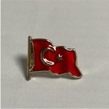 Orevio Dalgalı Türk Bayraklı Yaka Rozeti