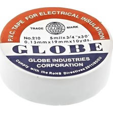 Globe Elektrik Izolasyon Bandı Beyaz 19MM*10 Yrd