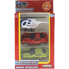 Orevio 3'lü Beyaz Helikopterli Metal Araçlar