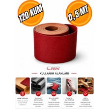 Cnr Zımpara 120 Kum Rulo Zımpara - 0,5 Metre | Ahşap ve Metal Yüzeyler Için Aşındırıcı Zımpara