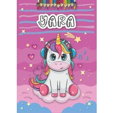 Orevio Yara: Personalized Coloring Book For, Theme: Unicorn, Birthday Gift Girl, Daughter..., 25 Designs With Name, Large Size A4 (Ca. 8.5 x 11 Inches), Ages: 4-8