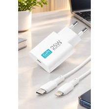 Giyitec iPhone 13 / 13 Mini / 13 Pro / 13 Pro Maxgan 25W Pd Hızlı Şarj Adaptörü Usb-C To Lightning Kablo Seti