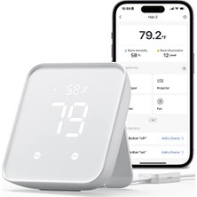Orevio Hub2.0; Wifi Termometre Higrometre Olarak Çalışır, Ir Uzaktan Kumanda, Akıllı Uzaktan Kumanda ve Işık Sensörü, Wi-Fi Bağlantısı (Destek 2.4ghz), Alexa ve Google Asistan ile Uyumlu