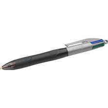 4 Colours Grip Pro Tükenmez Kalem 12'li Kutu, Kauçuk Tutacak, 1.0mm Uç, Tek Kalemde Mavi, Kırmızı, Yeşil ve Siyah Renkler