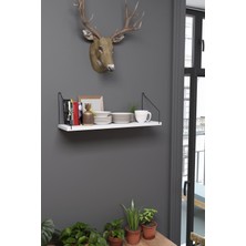 CATCHME Duvar Rafı Kitaplık Mutfak Banyo Yaşam Alanı 20 x 70 cm 1 Adet Beyaz