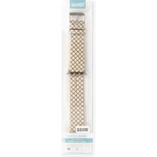Bezos Apple Watch 38MM Uyumlu Karo Motif Kordon - Mavi