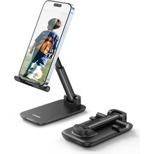 Orevio Katlanabilir Siyah Telefon Tutacağı, Iphone, Galaxy, Redmi ve Huawei Uyumlu