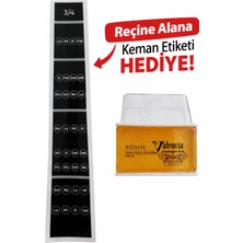 Happypotam Valencia Keman Reçinesi + 3/4 Keman Nota Etiketi Hediye | Keman Reçine ve Nota Sticker Seti