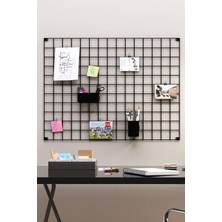 CATCHME 60X80 Metal Fotoğraf Askısı Tel Pano Siyah 2 Adet Mini Mandal 4 Adet Montaj Çivisi Hediyeli
