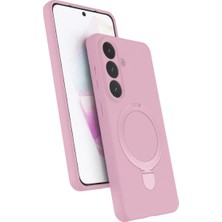 Bezos Samsung Galaxy S26 Plus Uyumlu Regal Magsafe Standlı Kapak - Açık Pembe