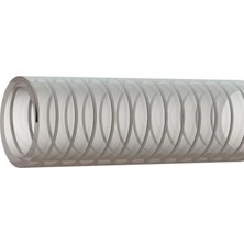 TeknoKapsül Sertsan 38 mm Şeffaf Çelik Telli Emiş Hortumu 2 Metre