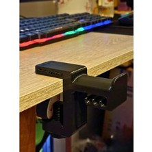 Orevio Siyah Premium Asılabilir Kulaklık Standı, Kalın Masalar Için, Sağlam Kaydırmaz Keçeli Ergonomik Masaüstü Askı, Shadow Edition Long