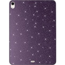 Orevio iPad Air 10.9 2020 (4 Nesil) Simli Parlak Görünümlü Sbt Tablet Koton Kılıf, Derin Mor