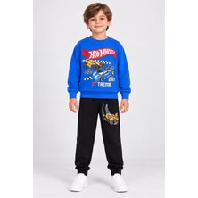 Hot Wheels Lisanslı Erkek Çocuk Sweatshirt Eşofman Altı Takım X-Treme