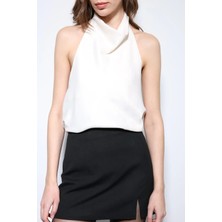 Kylora Saten Halter Kadın Top
