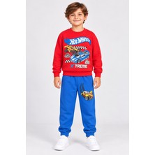 Hot Wheels Lisanslı Erkek Çocuk Sweatshirt Eşofman Altı Takım X-Treme